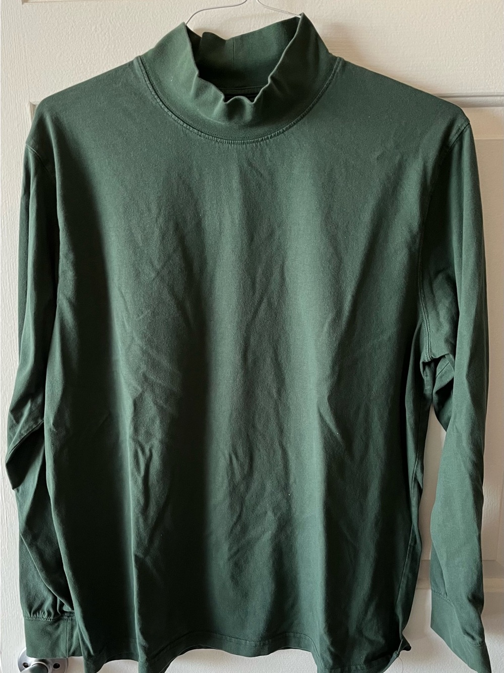 L.L. Bean Forest Green Mock Neck Long-Sleeve Tee